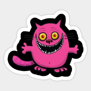 Freaky Cat Sticker